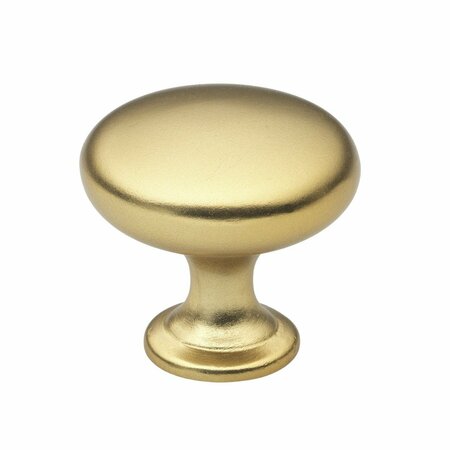 GLIDERITE HARDWARE 1-1/8 in. Brass Gold Classic Round Cabinet Knob, 25PK 5411-BG-25